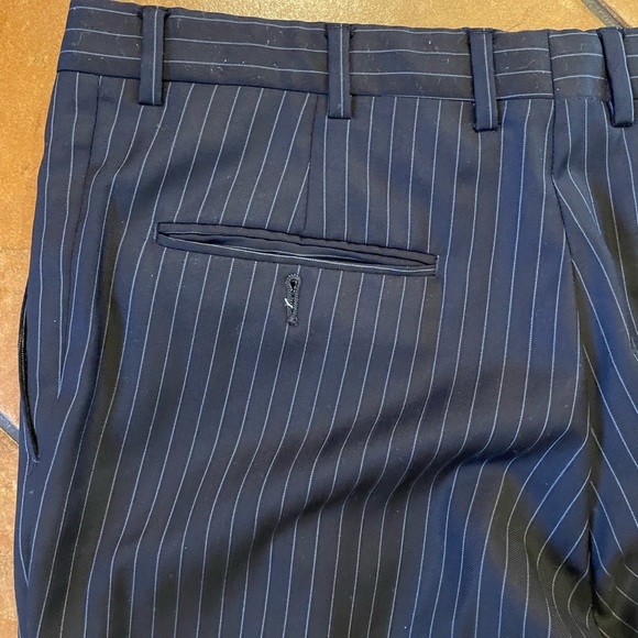 DANIEL CREMIEUX COLLECTION x Loro Piana Wool Stripe Suit in Navy Size 44 L - Picture 8 of 12